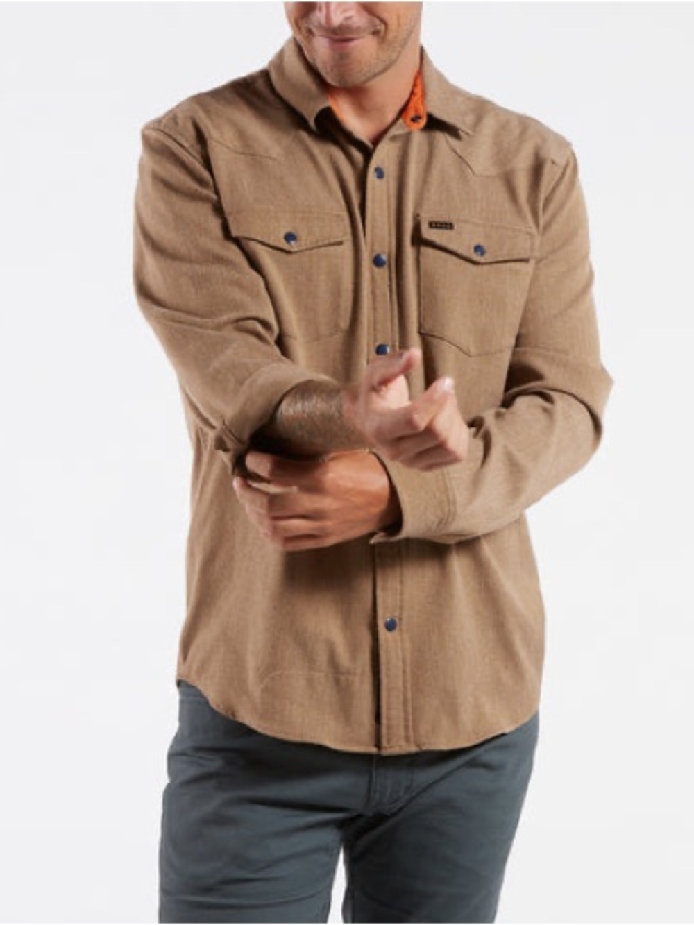 Howler Brothers Stockman Stretch Snap Shirt Sandalwood Size Medium